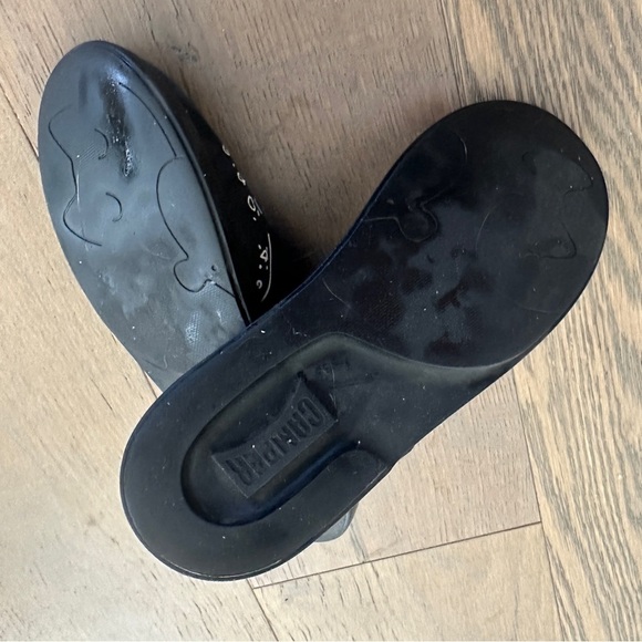 Camper, Black Mary Jane School Shoes with white lines, size 2 - Picture 2 of 3